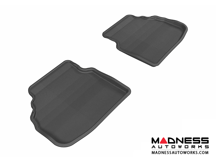 BMW 7 Series (F01) Floor Mats (Set of 2) - Rear - Black by 3D MAXpider